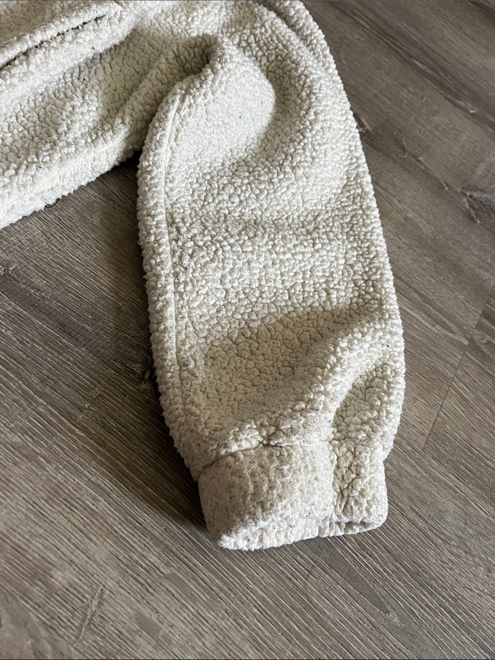 American Eagle Outfitters Cream Sherpa Hoodie - Picture 4 of 4